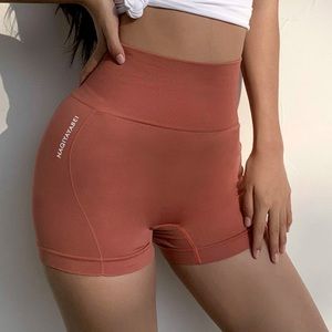 High waist seamless workout shorts